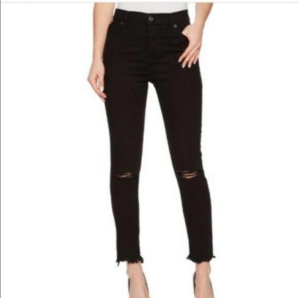 Levi’s Black Distressed Wedgie High Rise Skinny Jeans - Picture 10 of 10